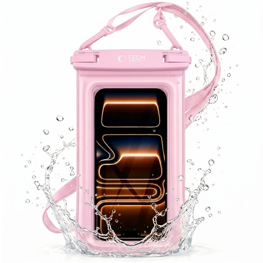 Kryt Tech-Protect UWC7 Universal Waterproof Floating Case 6.9 Inch Pink