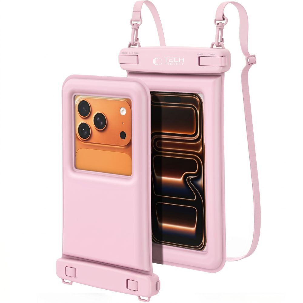Kryt Tech-Protect UWC7 Universal Waterproof Floating Case 6.9 Inch Pink