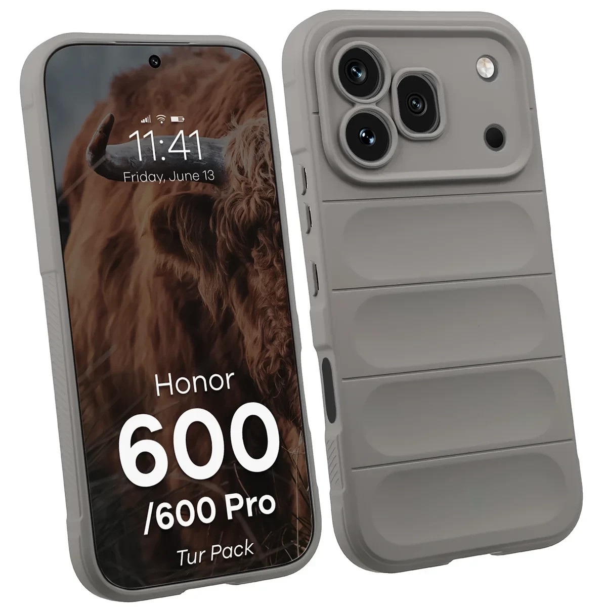 Kryt Bizon Tur Pack Honor 600 5G / 600 Pro 5G, light grey