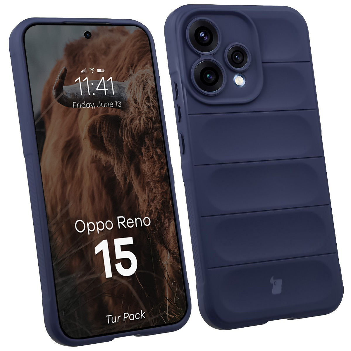 Kryt Bizon Tur Pack Oppo Reno 15, navy blue