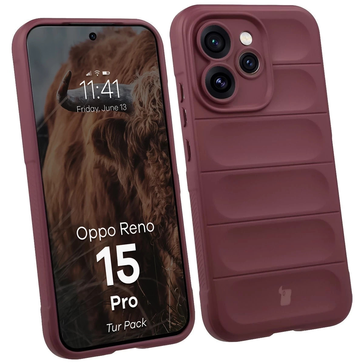 Kryt Bizon Tur Pack Oppo Reno 15 Pro, burgundy