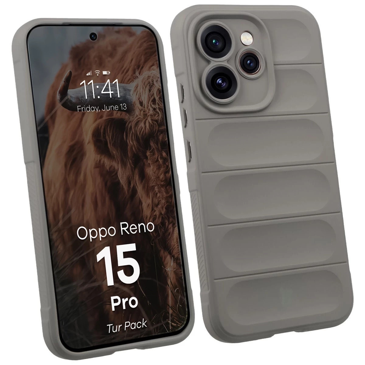 Kryt Bizon Tur Pack Oppo Reno 15 Pro, light grey
