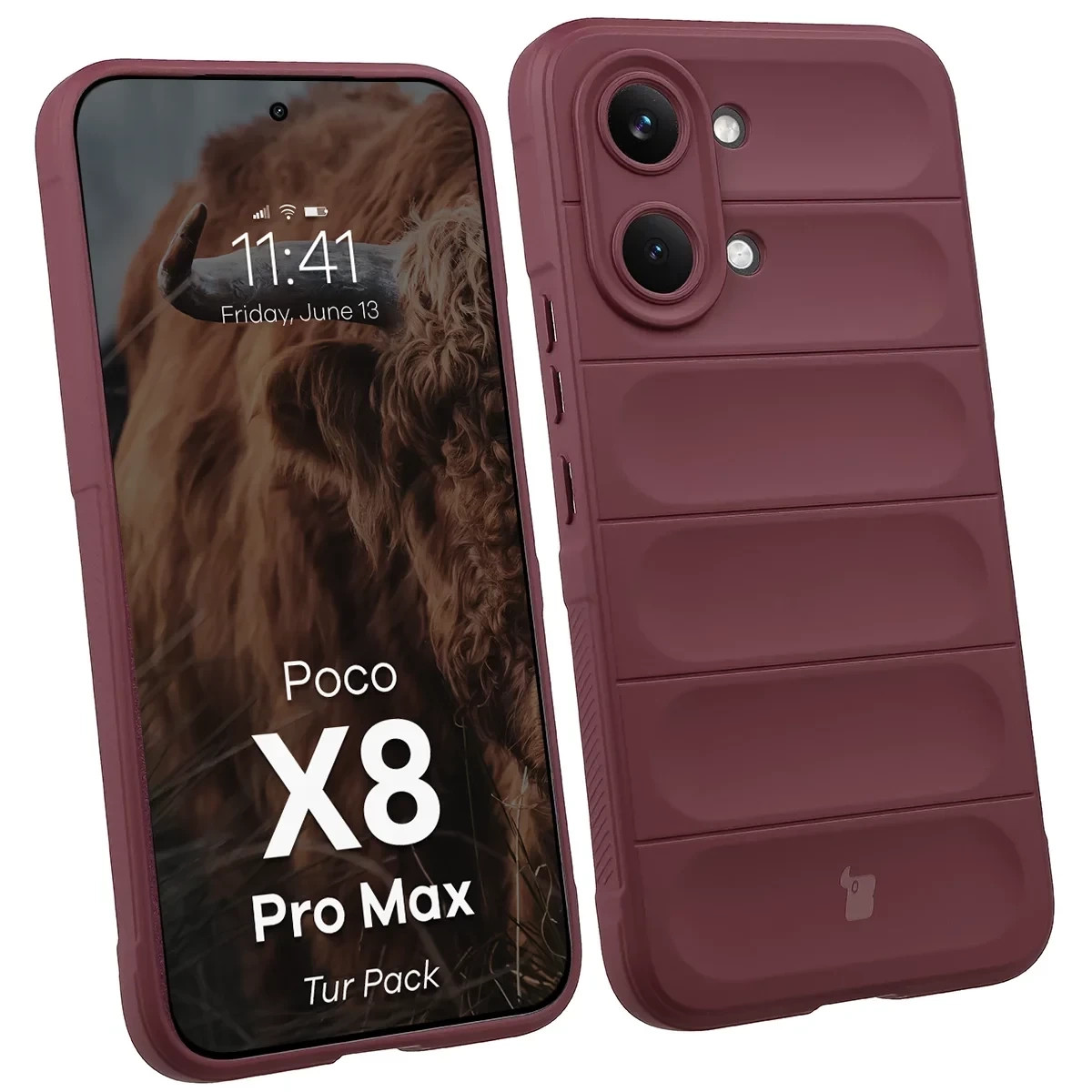 Kryt Bizon Tur Pack Xiaomi POCO X8 Pro Max, burgundy