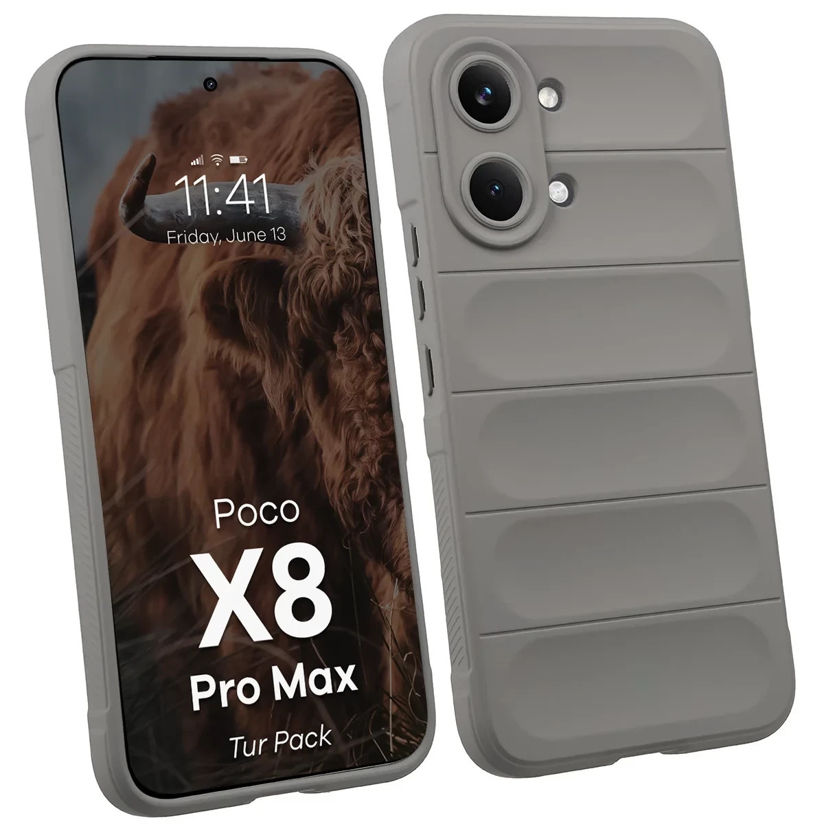 Kryt Bizon Tur Pack Xiaomi POCO X8 Pro Max, light grey