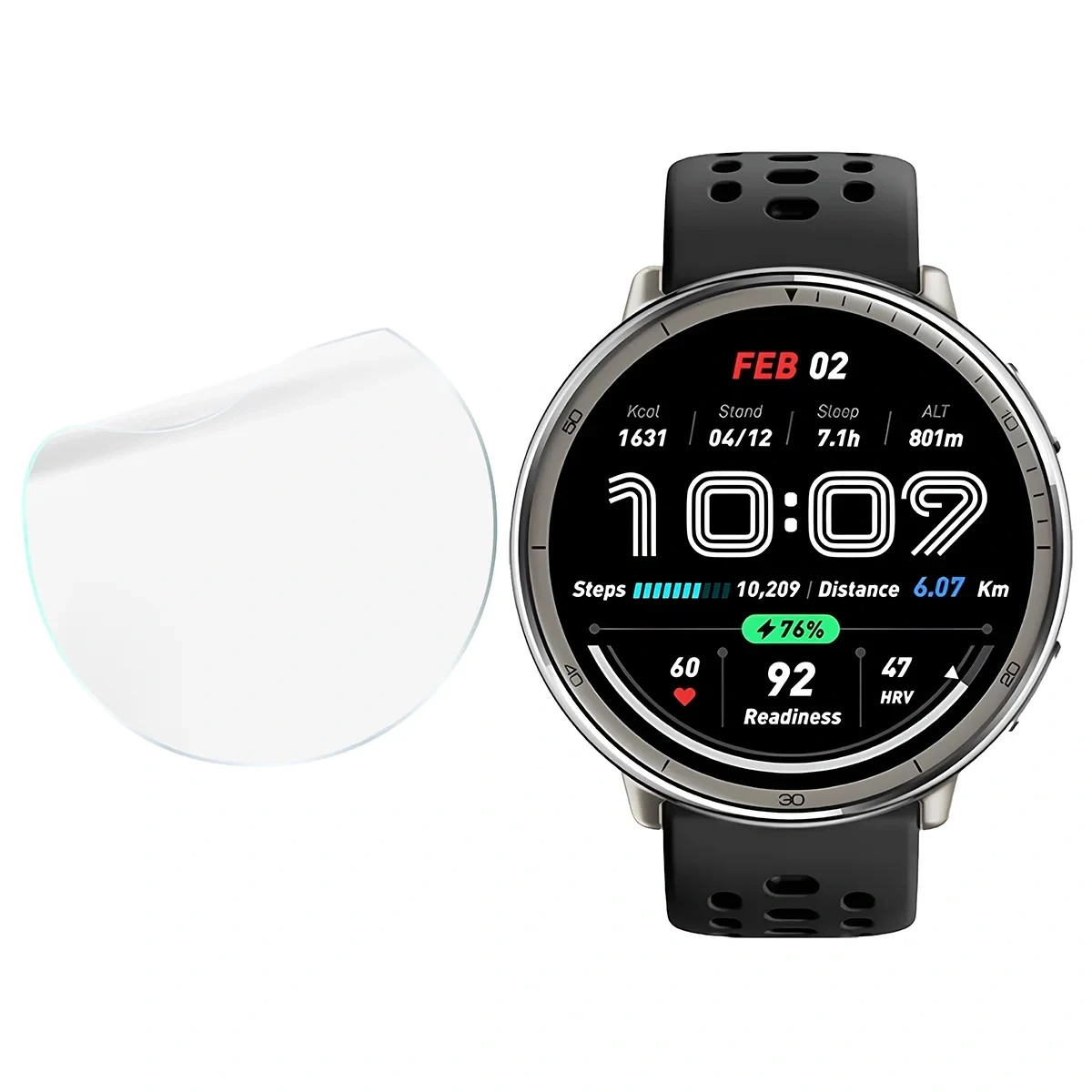 Ochranná fólie Bizon Watch Film HydroFlex Amazfit Active 2 [6 PACK]
