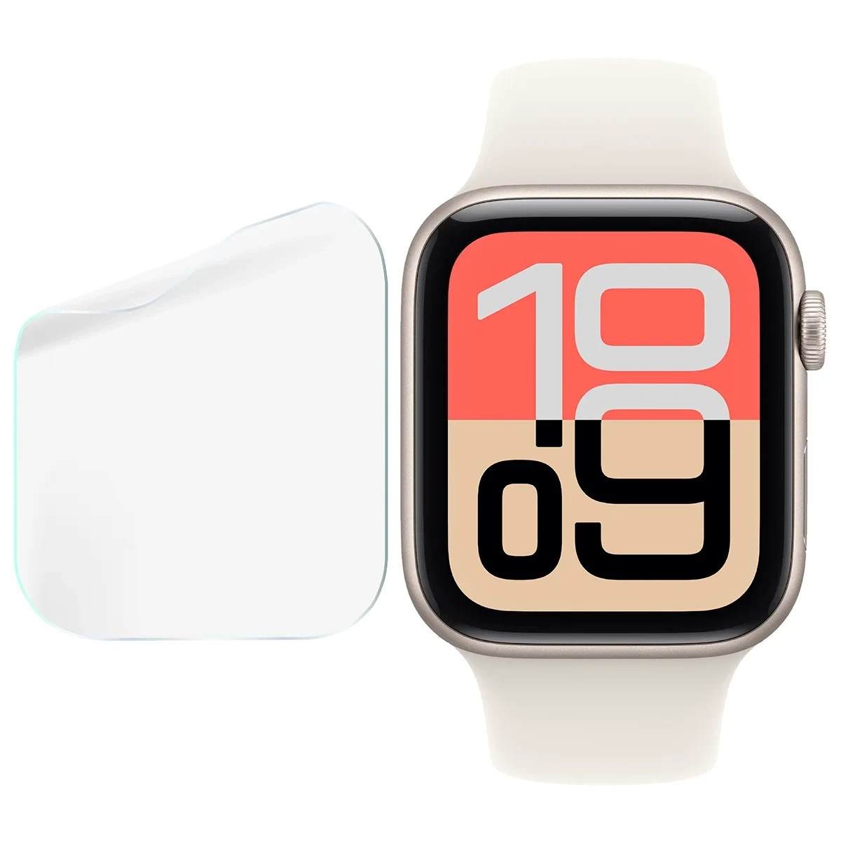 Bizon Watch Film HydroFlex Apple Watch 4/5/6/7/8/9/SE/SE 2/SE3 44 / 45 mm [6 PACK]