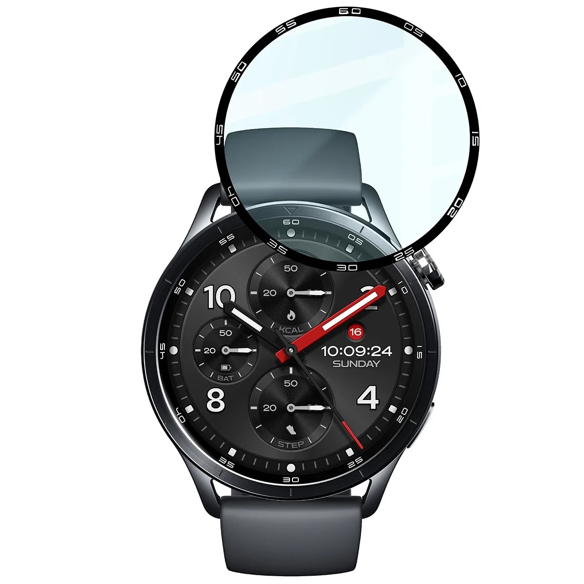 Kryt Bizon Watch Glass Edge Hybrid Xiaomi Watch S5, black