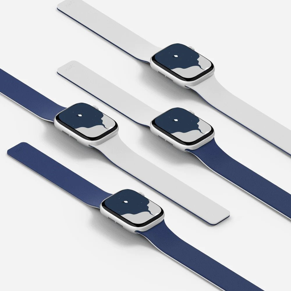 MOFT Snap Duo Apple Watch 1-5/6/7/8/9/10/11/SE/SE 2/SE 3 (38/40/41/42 mm) navy blue/misty cove