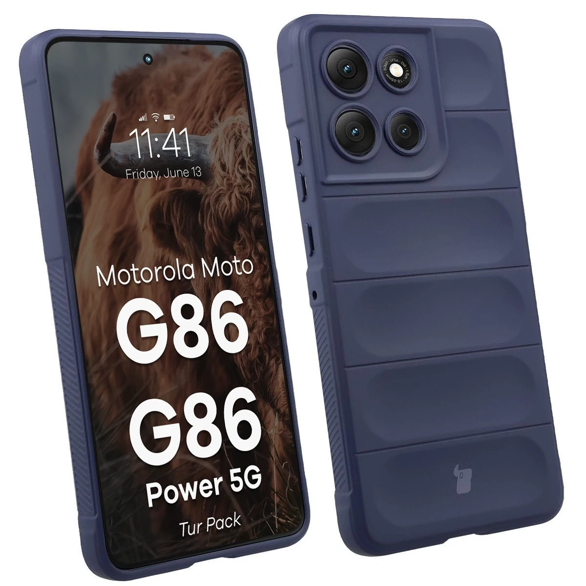 Kryt Bizon Tur Pack Motorola Moto G86 5G / G86 Power 5G, navy blue