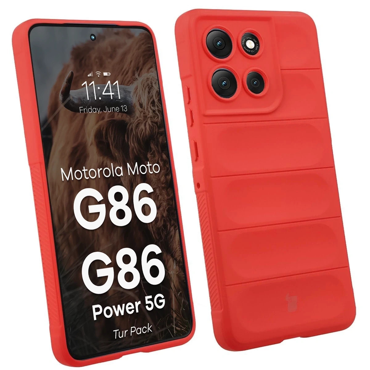 Kryt Bizon Tur Pack Motorola Moto G86 5G / G86 Power 5G, red