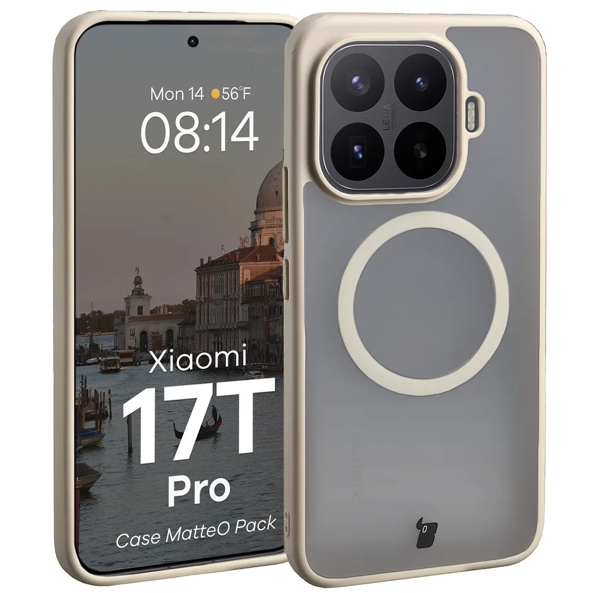 Kryt Bizon MatteO Magnetic Pack Xiaomi 17T Pro, smoky beige
