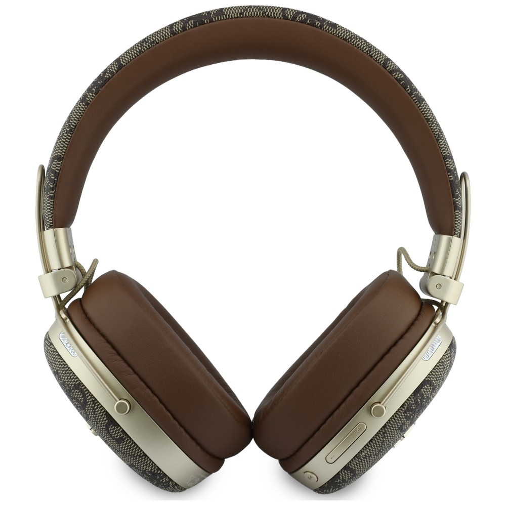 Kryt Guess Wireless over-ear headphones Bluetooth ENC Metal 4G Script Logo brown