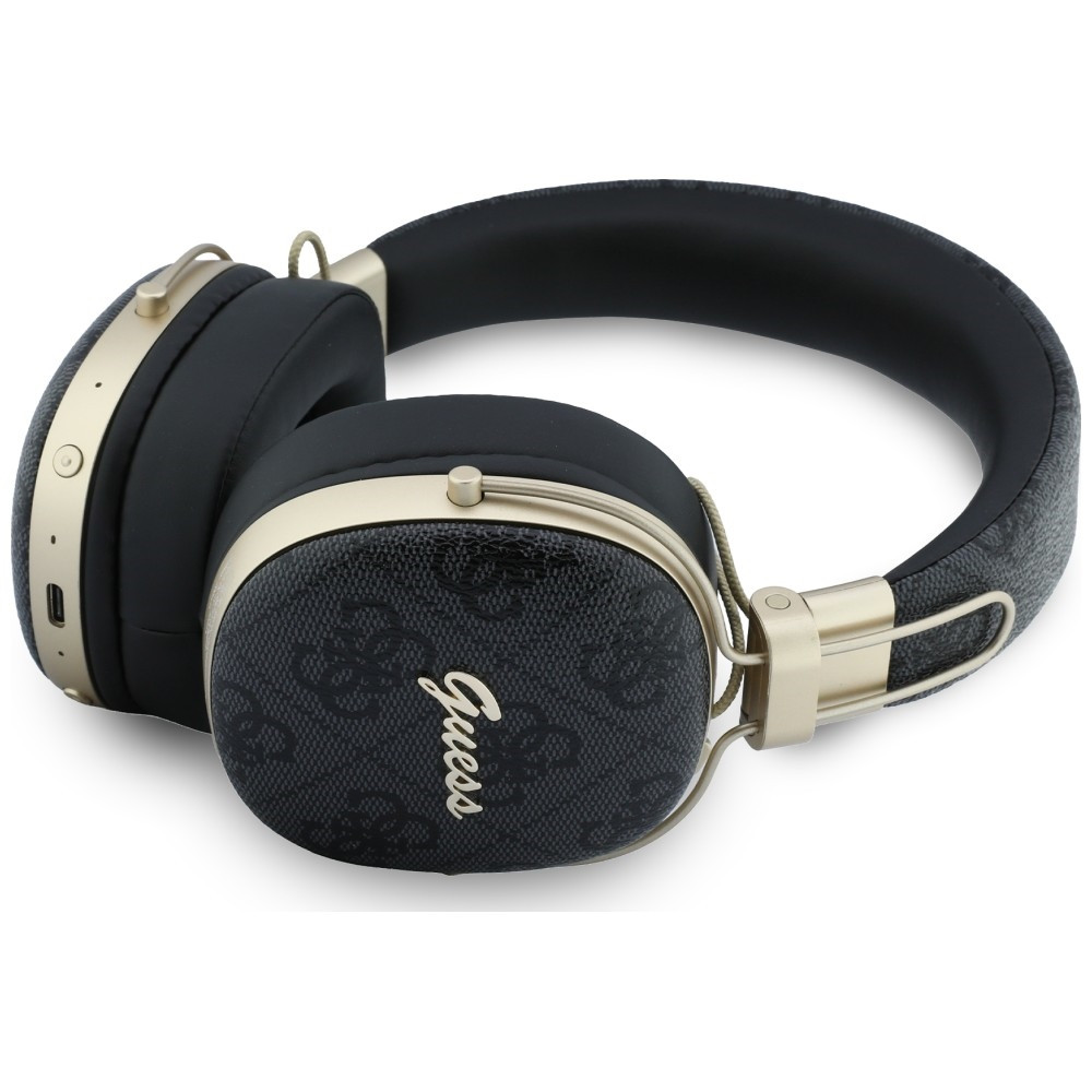 Kryt Guess Wireless over-ear headphones Bluetooth ENC Metal 4G Script Logo black