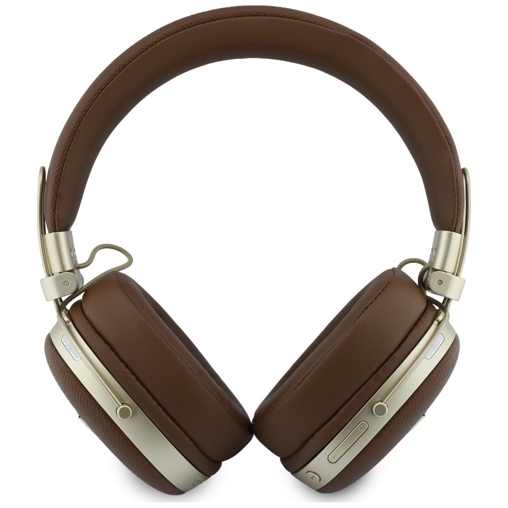 Kryt Guess Wireless over-ear headphones Bluetooth ENC Metal Grained Triangle Logo brown