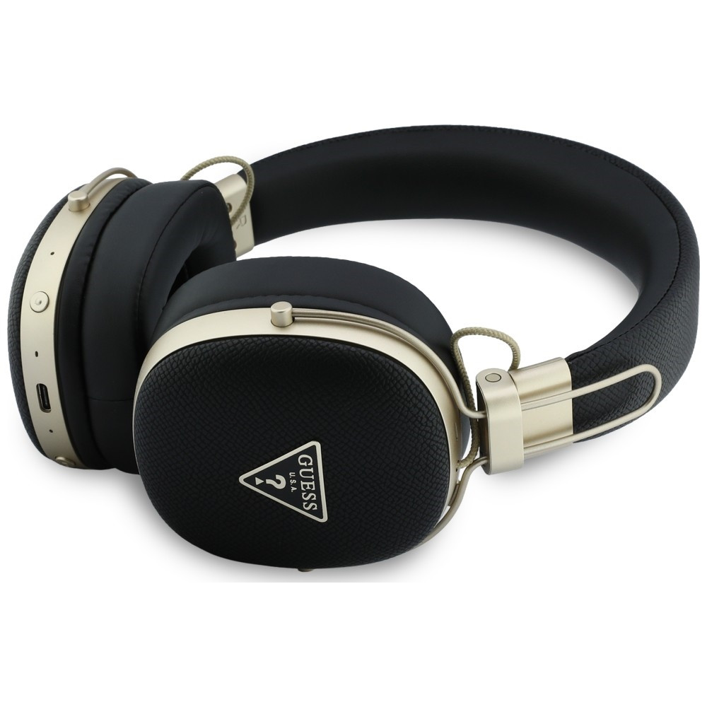 Kryt Guess Wireless over-ear headphones Bluetooth ENC Metal Grained Triangle Logo black