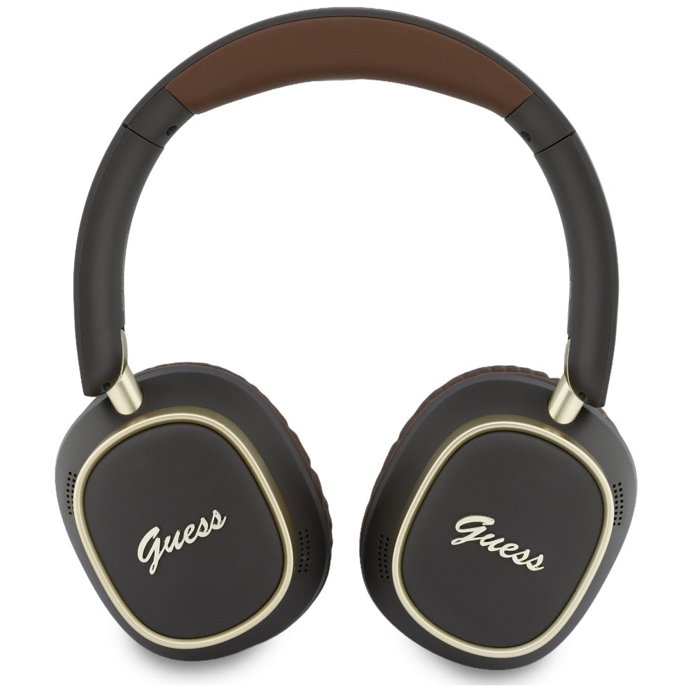Kryt Guess Wireless over-ear headphones Bluetooth ENC Rectangle Metal Script brown
