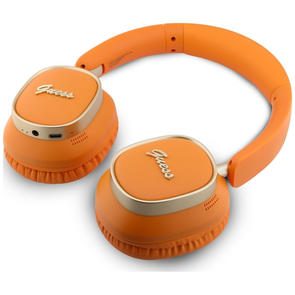 Kryt Guess Wireless over-ear headphones Bluetooth ENC Rectangle Metal Script orange