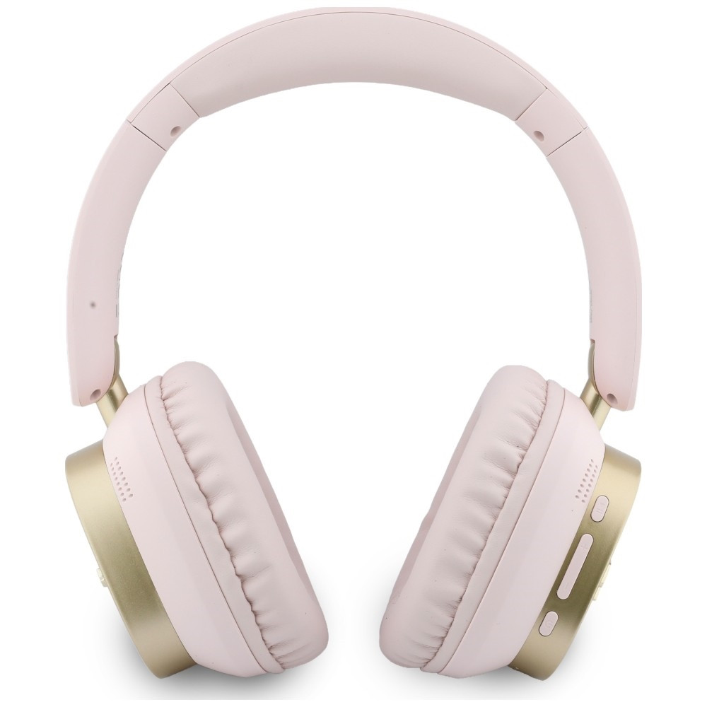 Kryt Guess Wireless over-ear headphones Bluetooth ENC Rectangle Metal Script pink