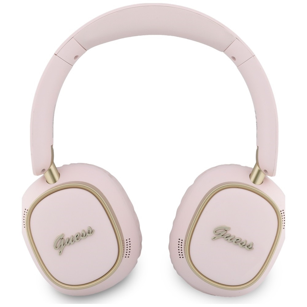 Kryt Guess Wireless over-ear headphones Bluetooth ENC Rectangle Metal Script pink