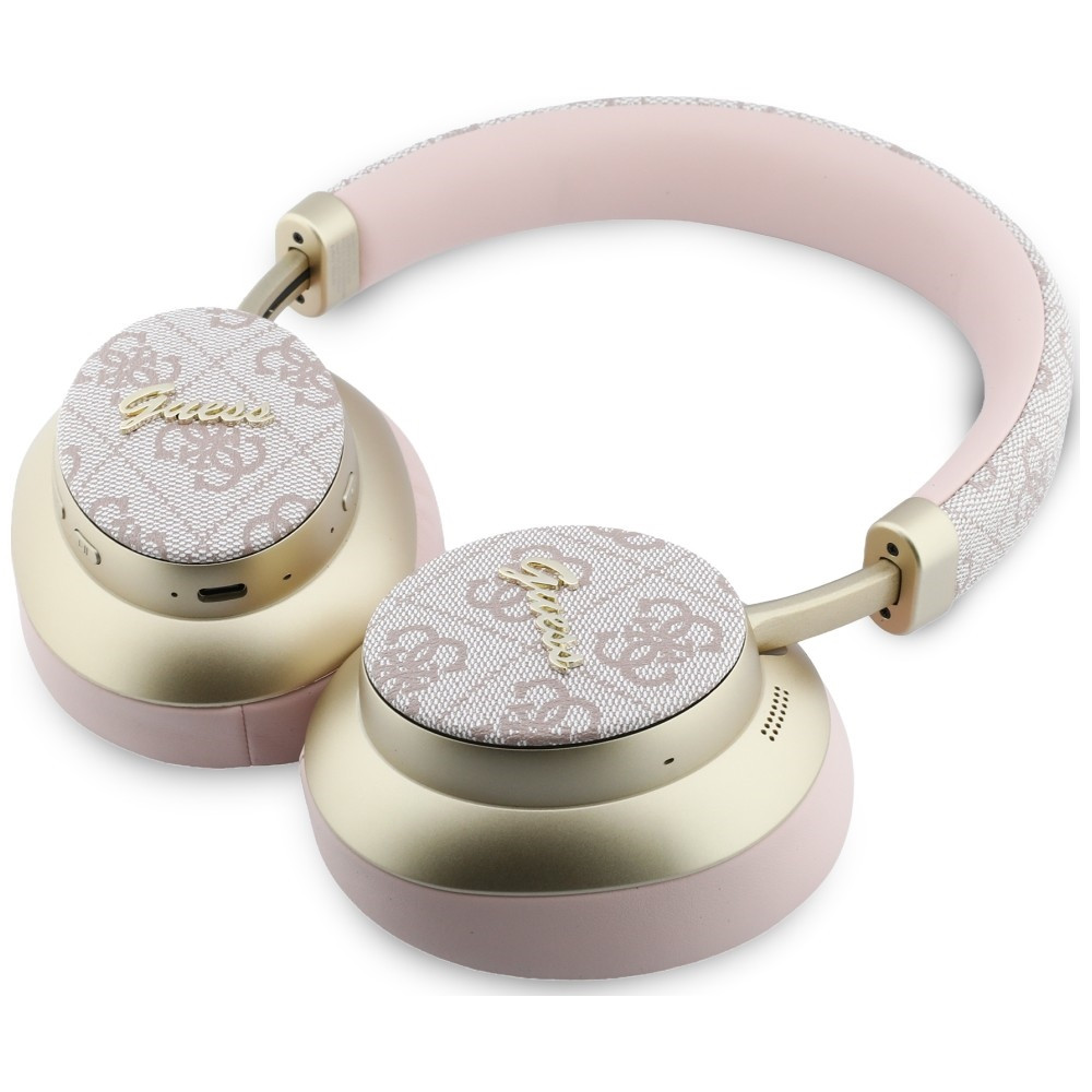 Kryt Guess Wireless over-ear headphones Bluetooth ENC 4G Gold Script Metal pink