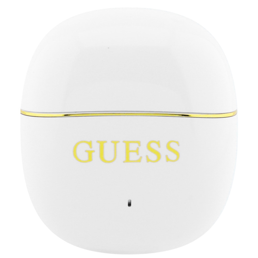 Kryt Guess Wireless headphones OWS Glossy Gold Line Classic white