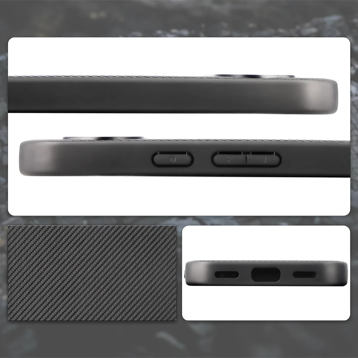 Kryt Bizon Case CarbO Lanyard & Magnetic Google Pixel 11, black