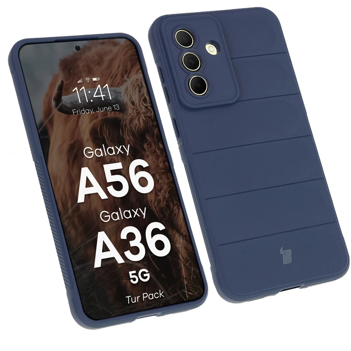 Kryt Bizon Tur Pack Samsung Galaxy A36 5G / A56 5G, navy blue