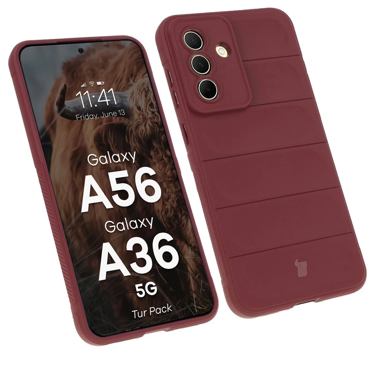 Kryt Bizon Tur Pack Samsung Galaxy A36 5G / A56 5G, burgundy