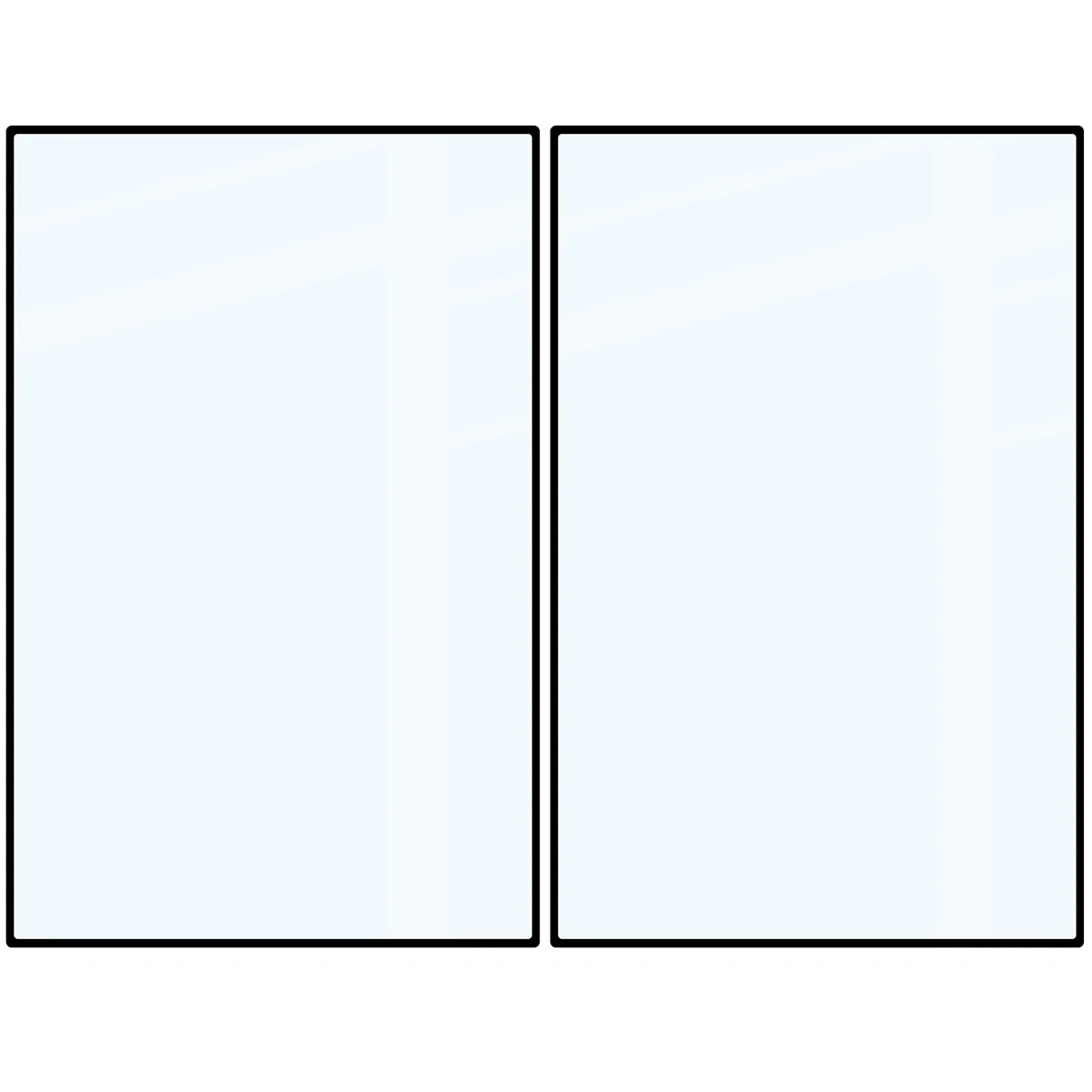 Ochranné sklo Bizon Glass Edge Duo Samsung Galaxy Z Fold8, black frame [2 PACK]