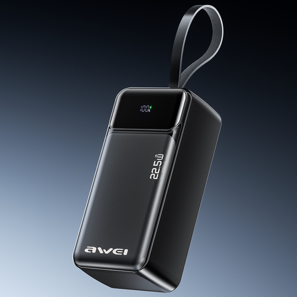 AWEI PA-105 Powerbank 40000mAh 22.5W PD 3xUSB-C black