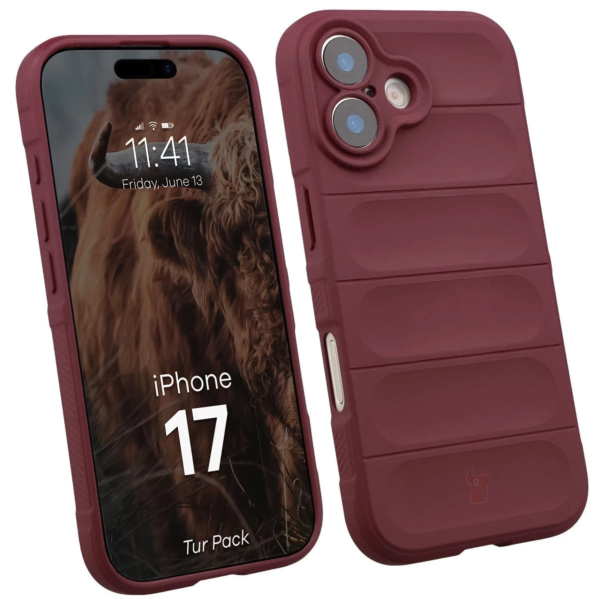 Kryt Bizon Tur Pack Apple iPhone 17, burgundy