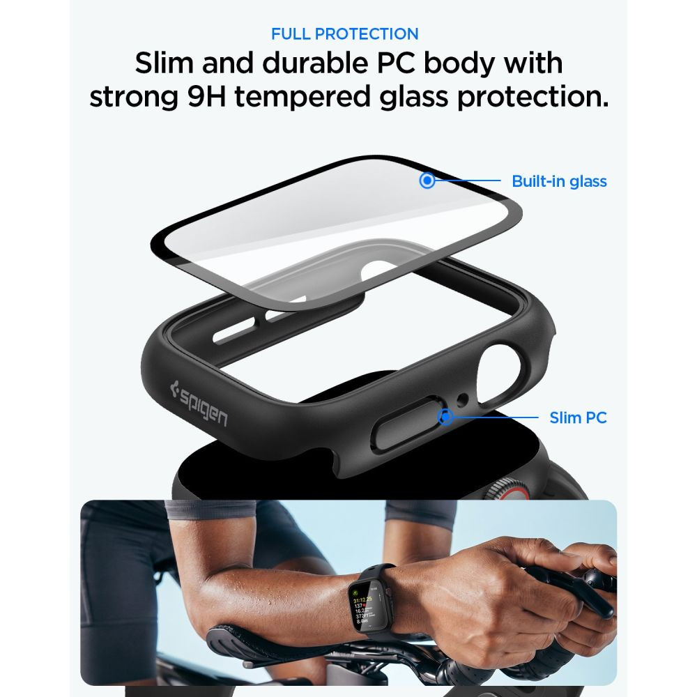 Spigen Thin Fit 360 Apple Watch 4 / 5 / 6 / SE 1 / 2 / 3 44 mm Black