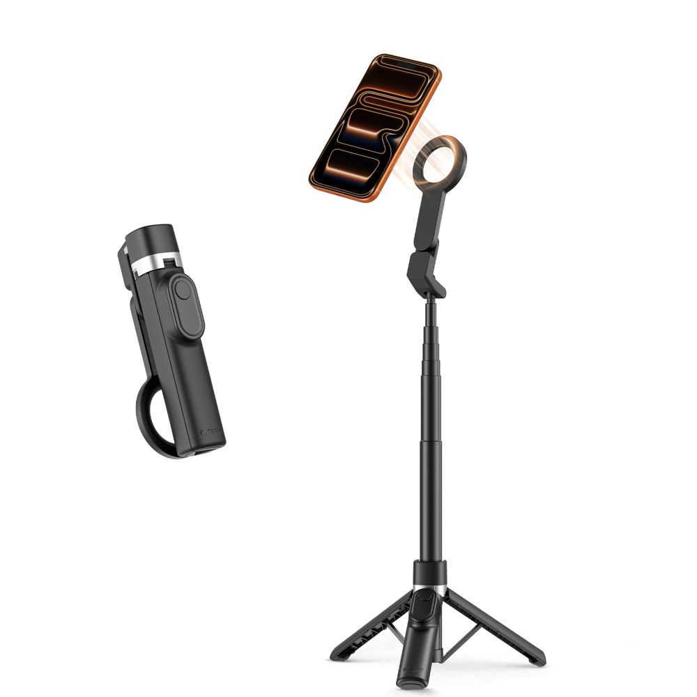 Kryt Tech-Protect L11S MagSafe Bluetooth Selfie Stick Tripod Black