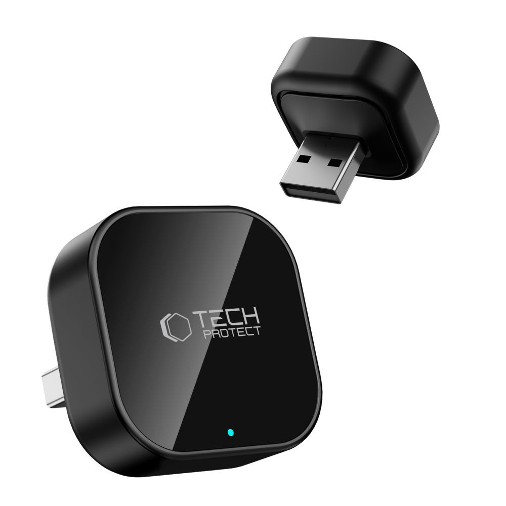 Kryt Tech-Protect Ultraboost CA01 Apple CarPlay / Android Auto Adapter USB Bluetooth 5.4 Matte Black