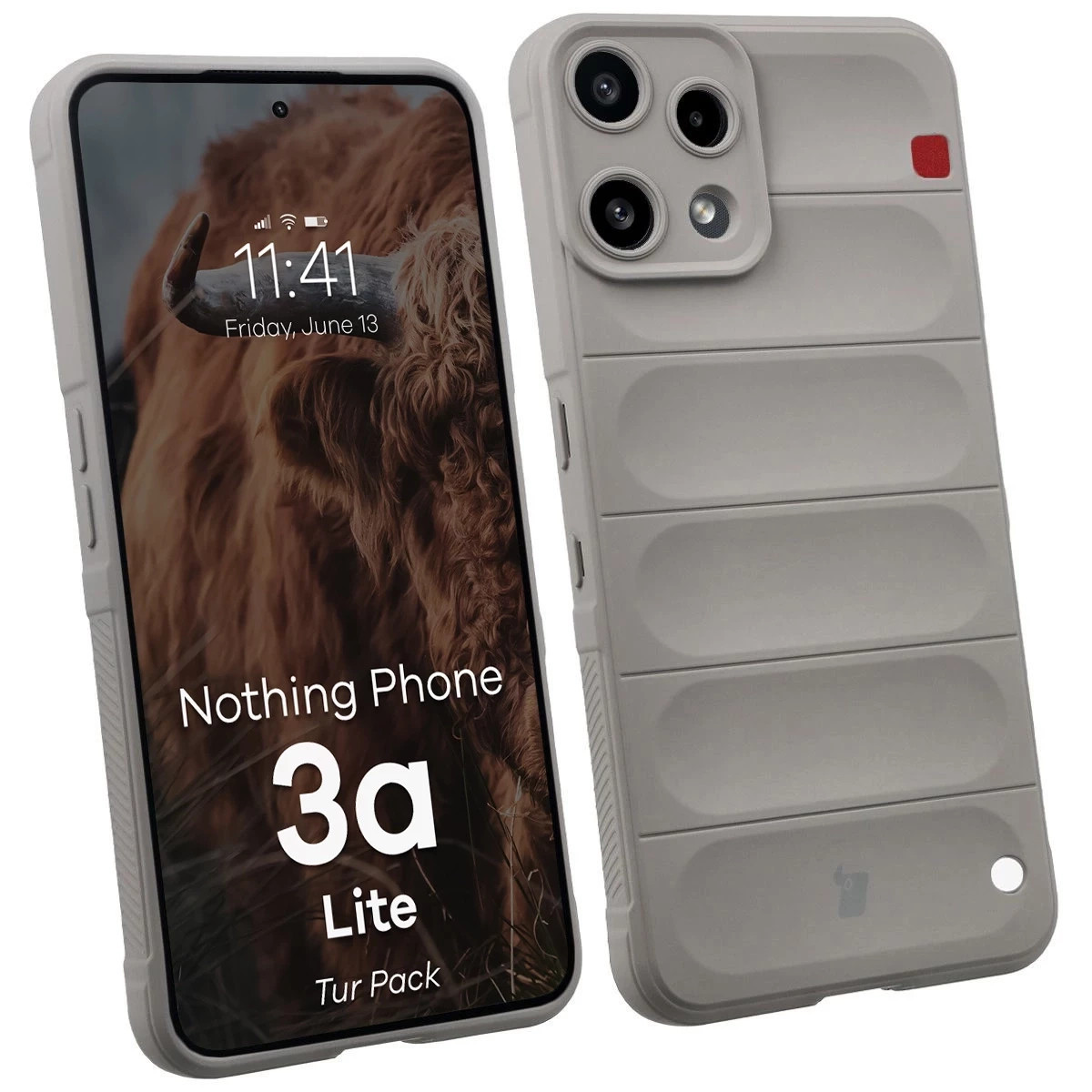 Kryt Bizon Tur Pack Nothing Phone (3a) Lite, light grey