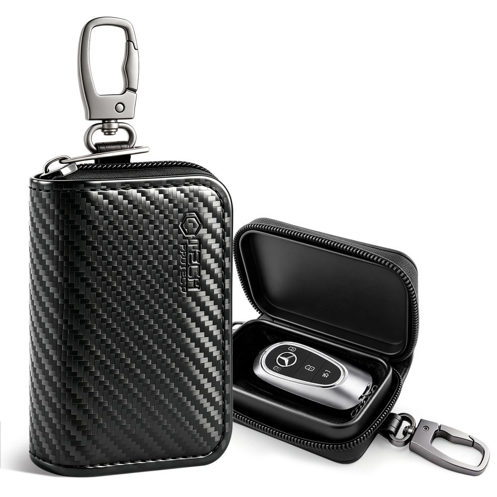 Kryt Klatka Faradaya Tech-protect Klr300 Pouch Keyless Rfid Signal Blocker Case Carbon