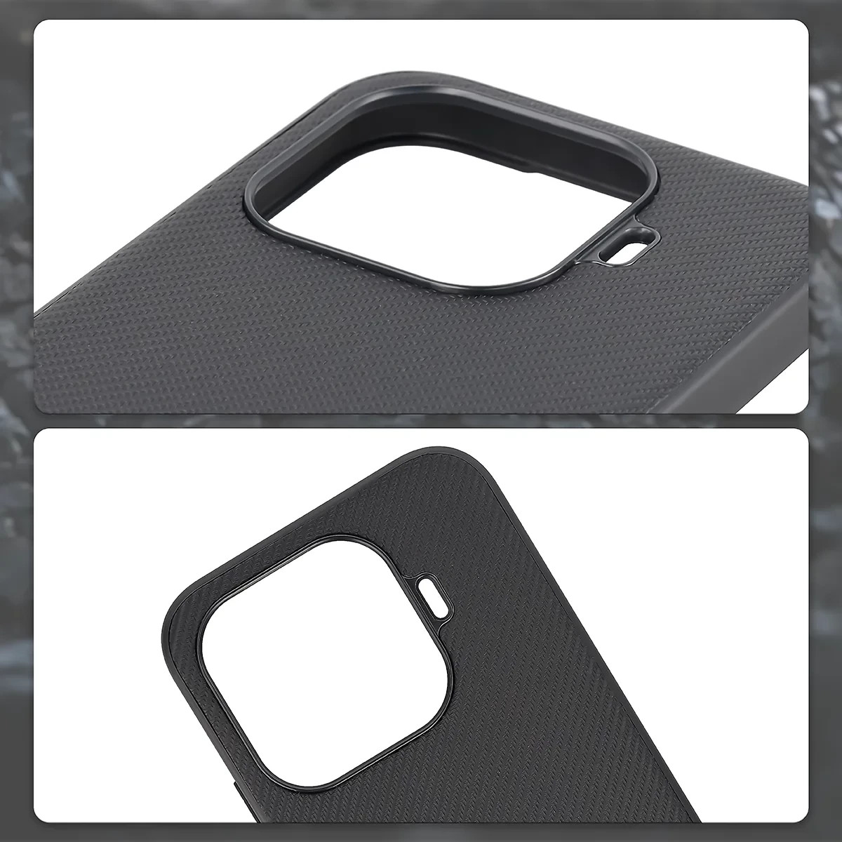 Kryt ze smyczką na nadgarstek i pierścieniem magnetycznym Bizon Case CarbO do Xiaomi 17T, barva černá