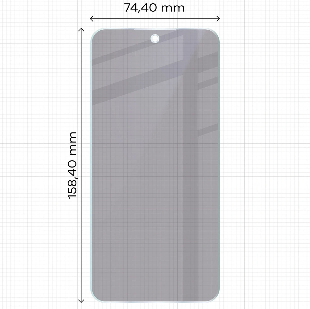 Kryt Prywatyzujące szkło hybrydowe Bizon Hybrid Shadow do Galaxy A27 5G, matowe