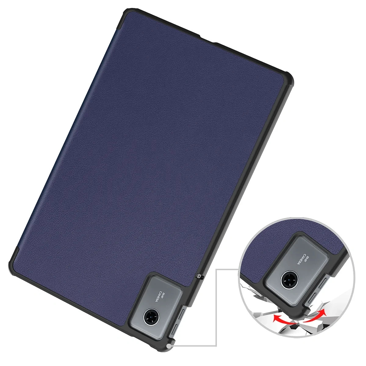Knížkové pouzdro Bizon Case Tab Croc do Lenovo Idea Tab 11, barva tmavě modrá