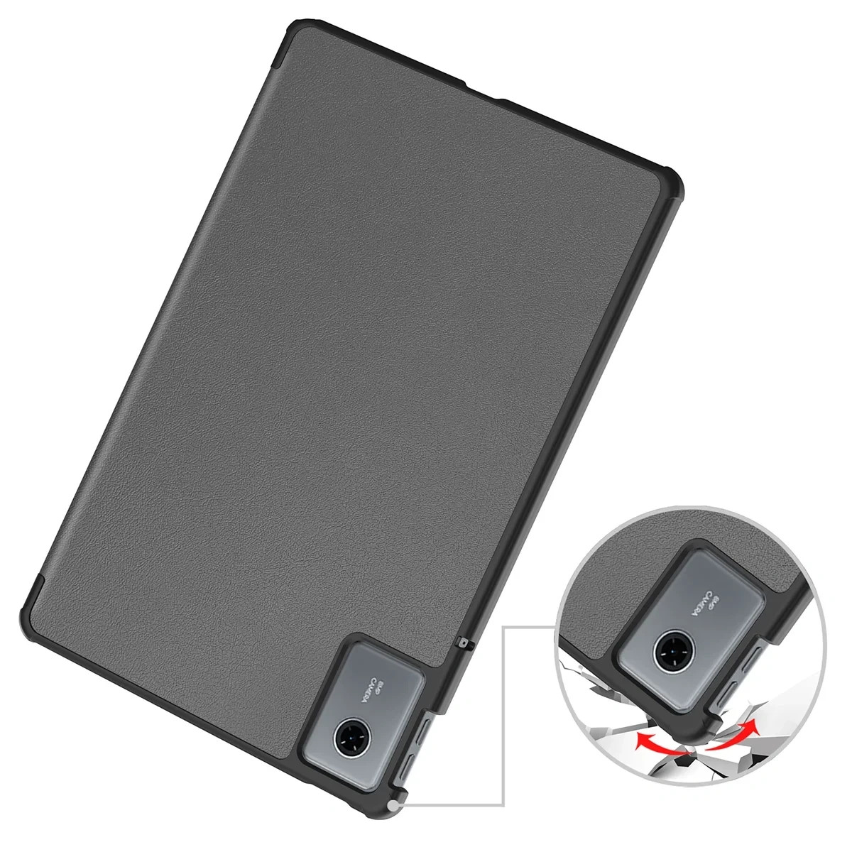 Knížkové pouzdro Bizon Case Tab Croc do Lenovo Idea Tab 11, barva šedá