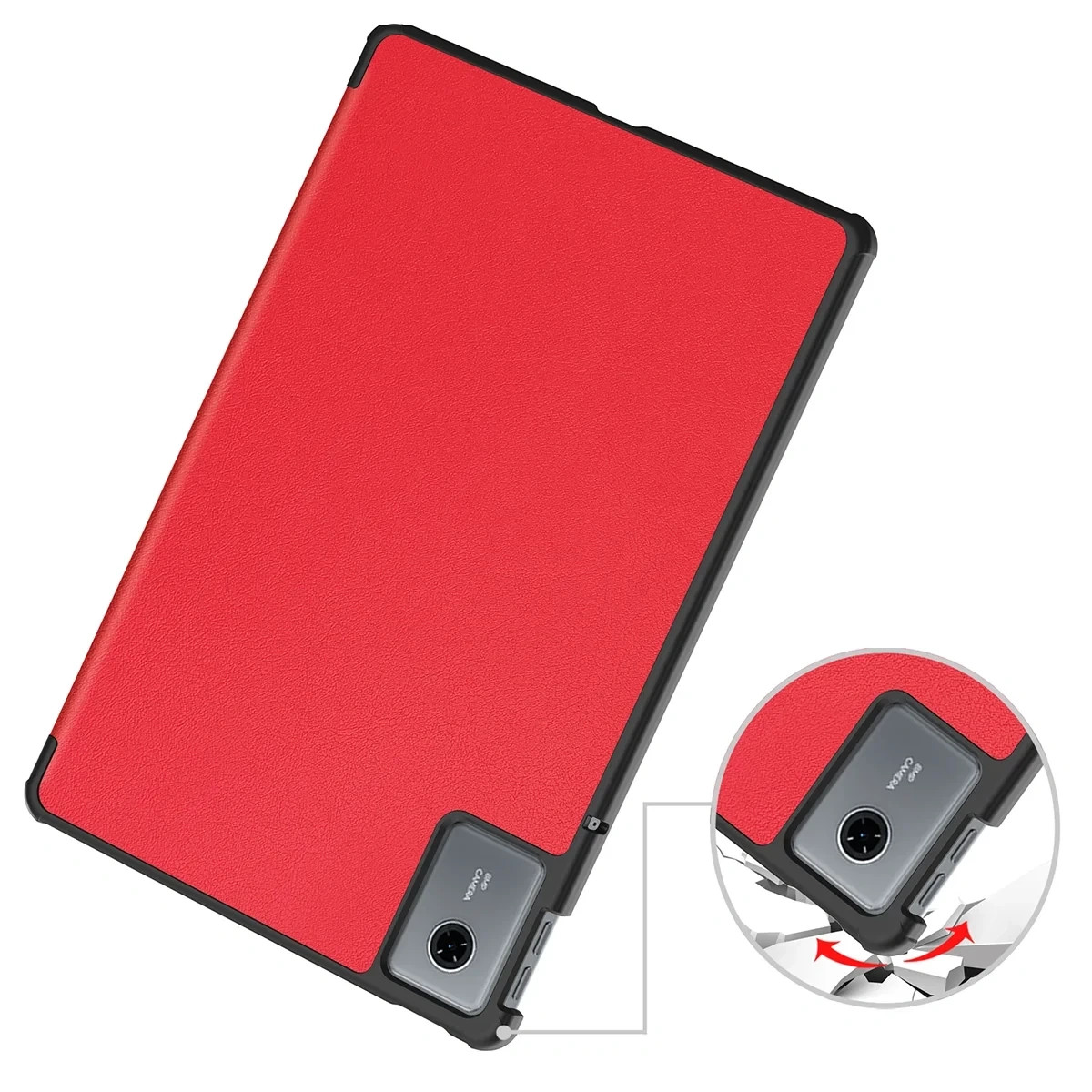 Knížkové pouzdro Bizon Case Tab Croc do Lenovo Idea Tab 11, barva červená