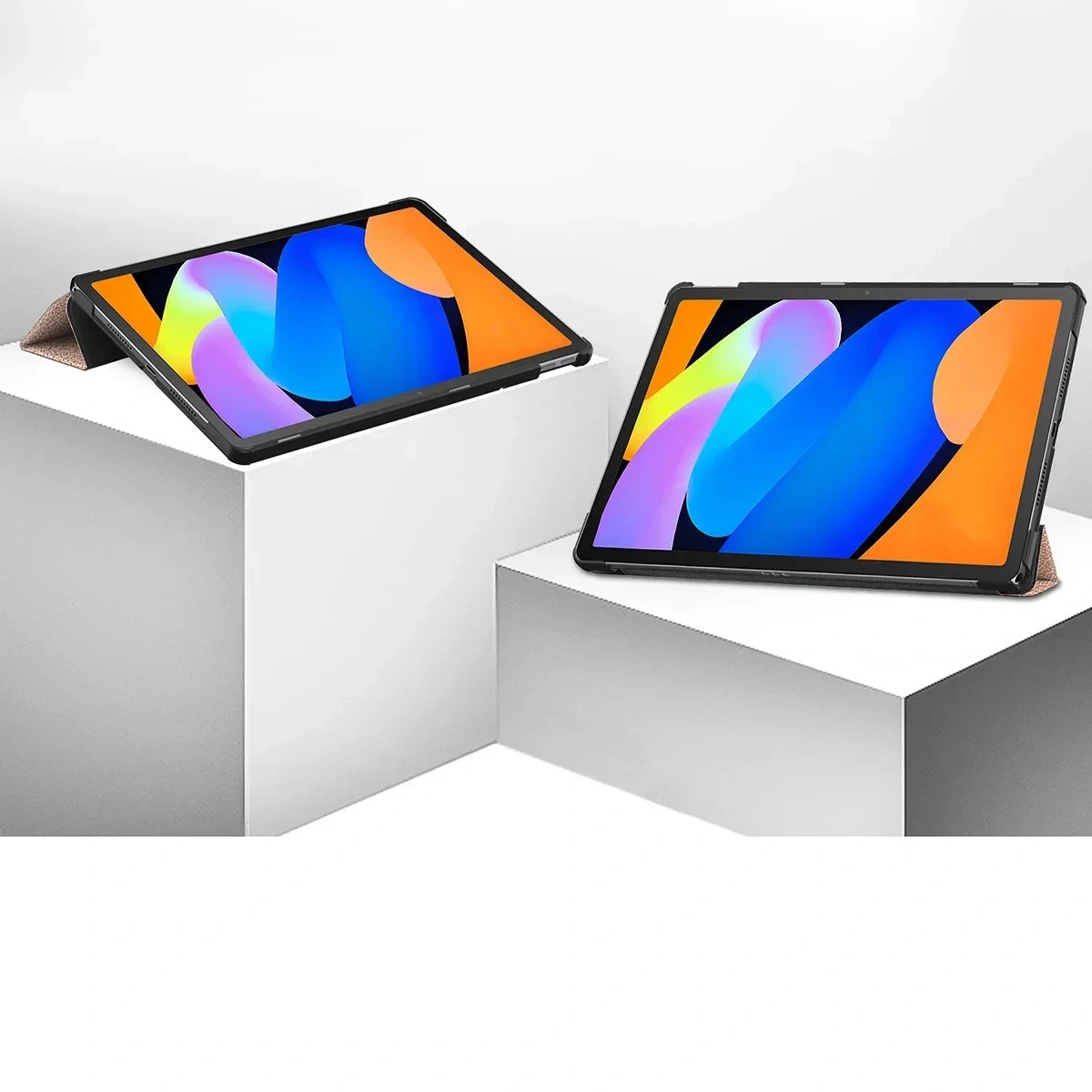 Kryt Etui z klapką Bizon Case Tab Croc do Lenovo Idea Tab 11, różowozłote