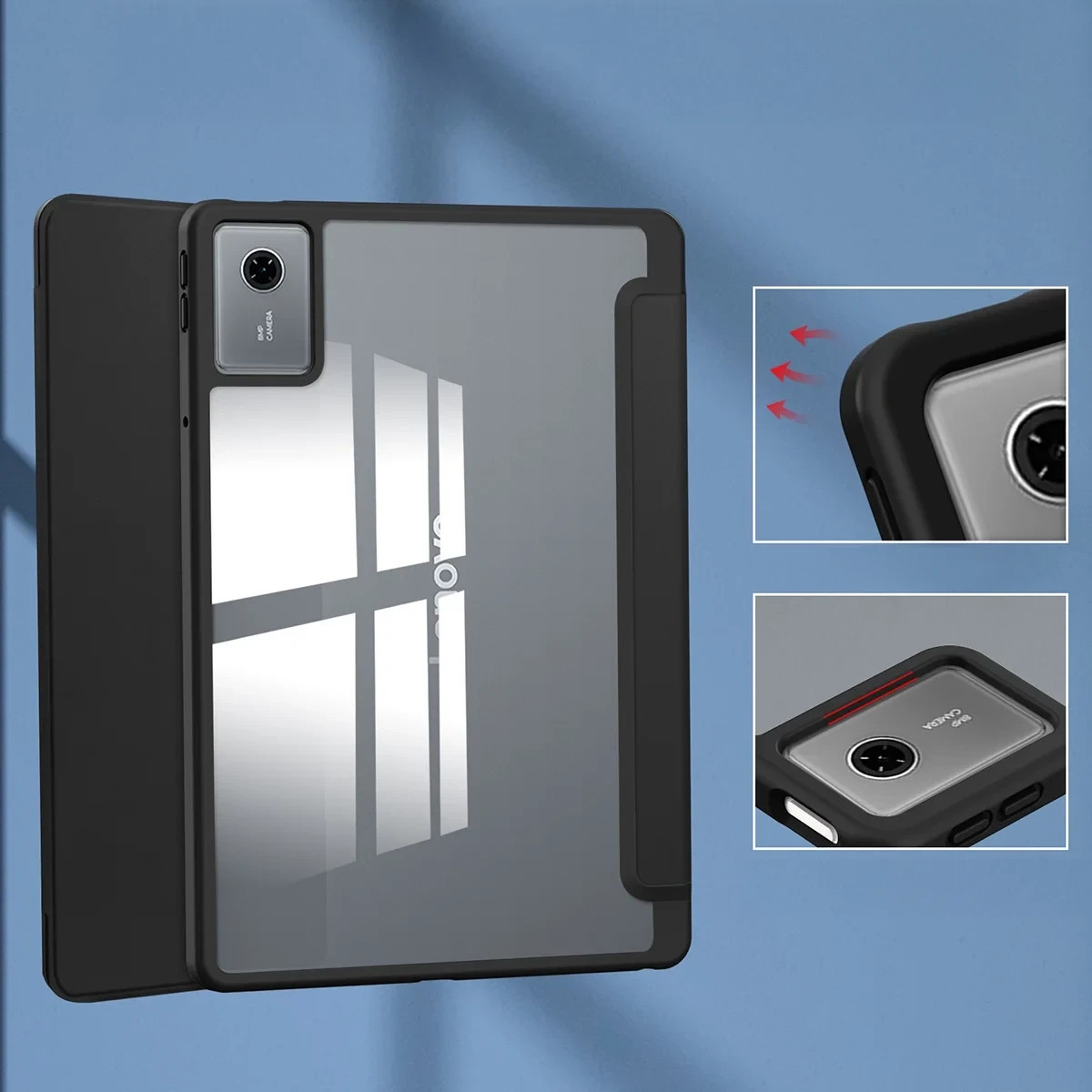 Knížkové pouzdro Bizon Case Tab Clear Matt do Lenovo Idea Tab 11, barva černá