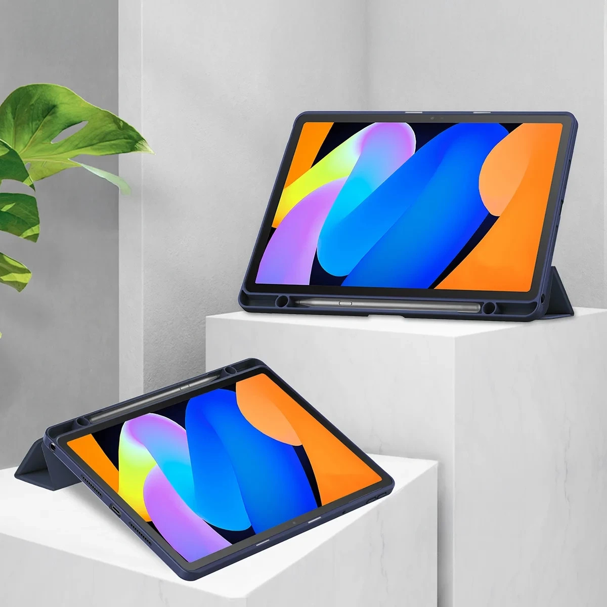 Kryt Etui z klapką Bizon Case Tab Clear Matt do Lenovo Idea Tab 11, barva tmavě modrá