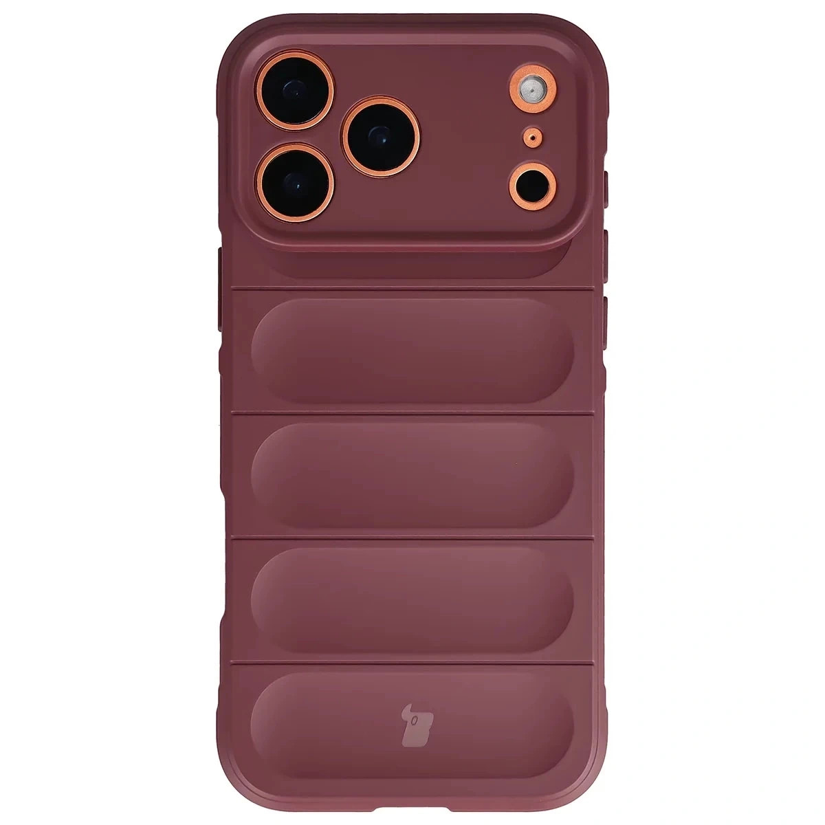Kryt Pancerne etui + szkło hartowane Bizon Tur Pack do iPhone 17 Pro Max, burgundowe