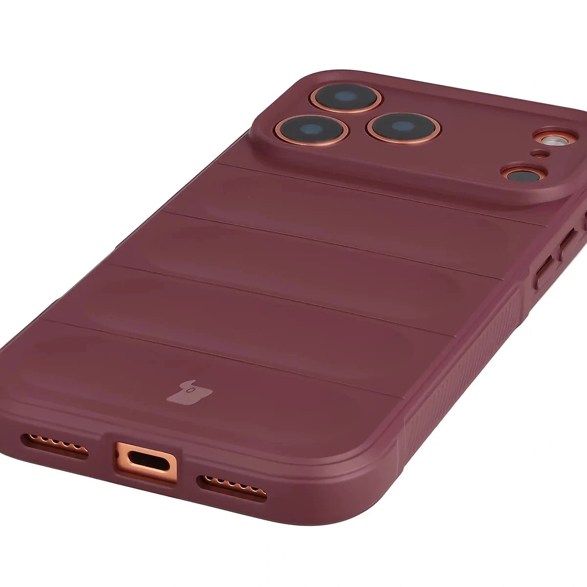 Kryt + szkło hartowane Bizon Tur Pack do iPhone 17 Pro Max, burgundowe