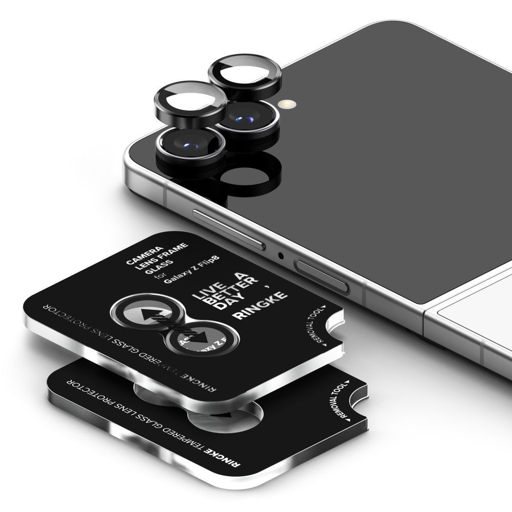 Kryt Ringke Camera Frame Samsung Galaxy Z Flip 8 Black [2 PACK]