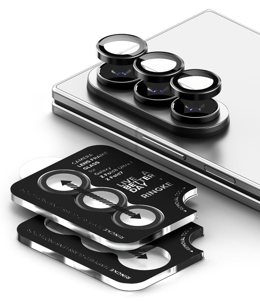 Kryt Ringke Camera Frame Samsung Galaxy Z Fold 7 / 8 Ultra Black [2 PACK]