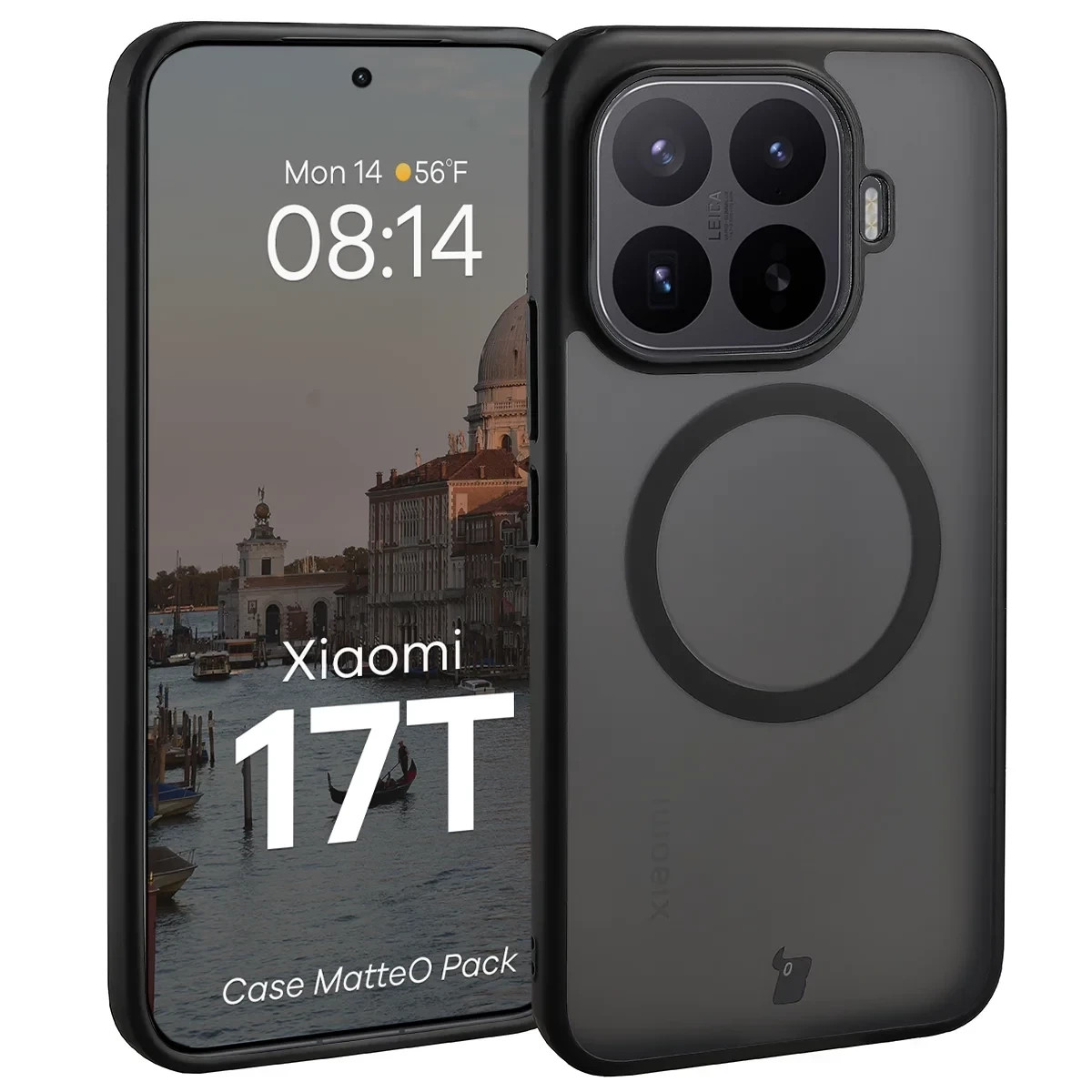 Kryt Bizon MatteO Magnetic Pack Xiaomi 17T, smoky black