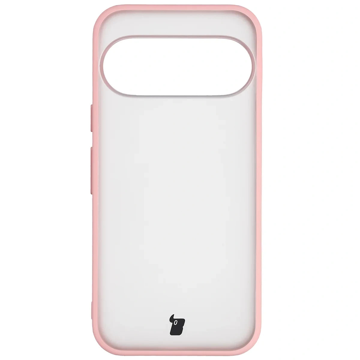 Kryt Bizon Case Angelo Google Pixel 11 / 11 Pro / 10 / 10 Pro, semi-transparent with a light pink frame